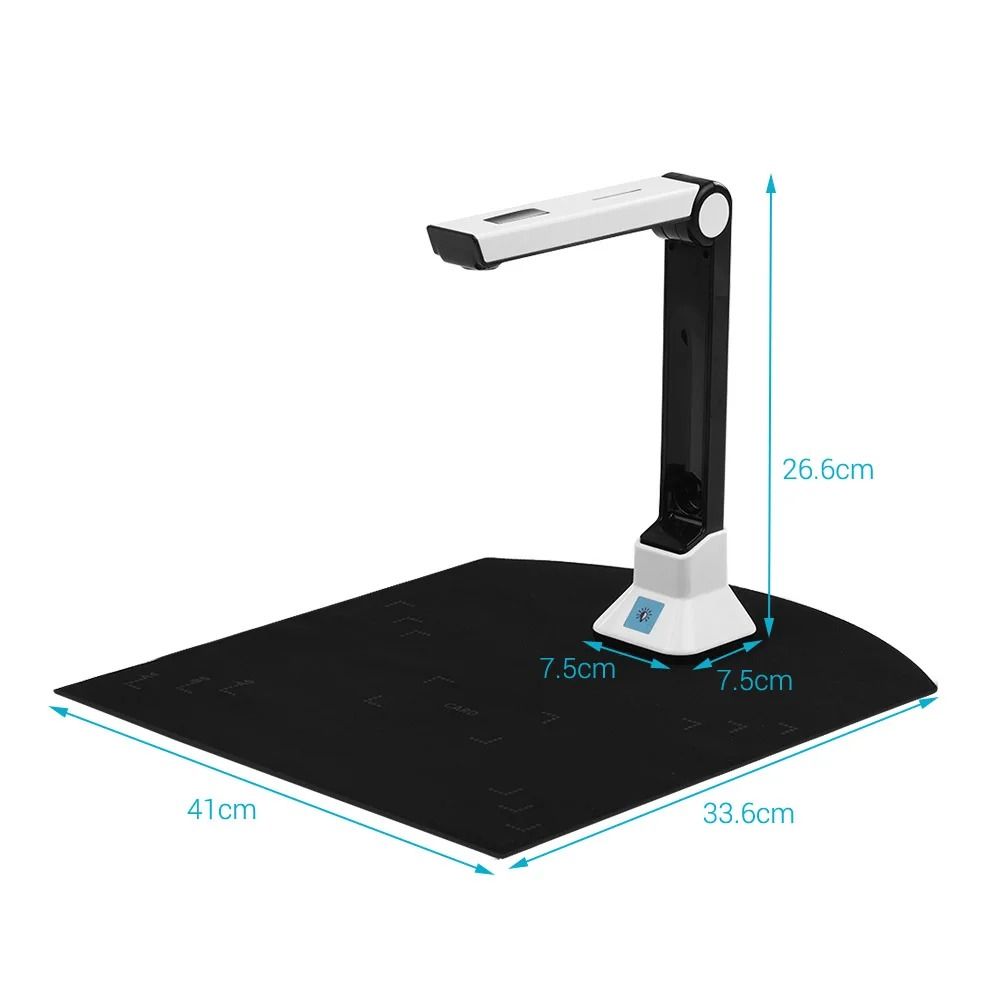 Portable A4 Book &amp; Document Scanner – 10MP HD Document Camera with Laser Pointer
