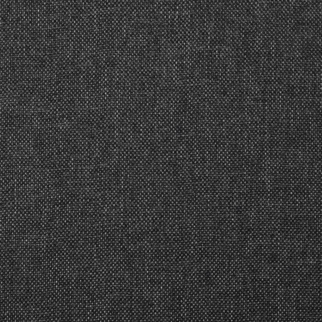 Set of 2 Dark Grey Fabric Dining Chairs – Solid Wood Frame