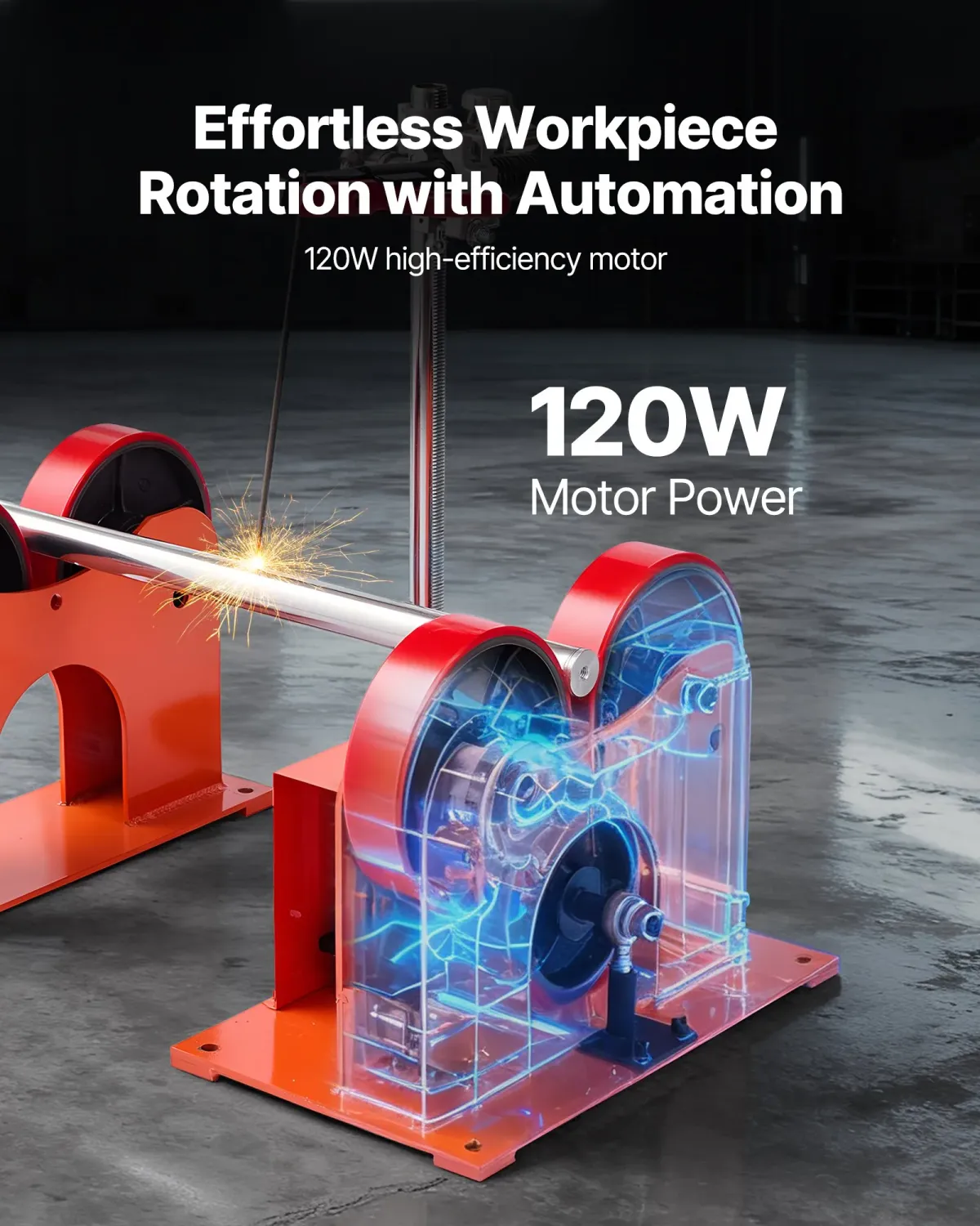 Roll Welding Turning Rolls – 1000 kg Heavy-Duty Pipe &amp; Tank Rotator
