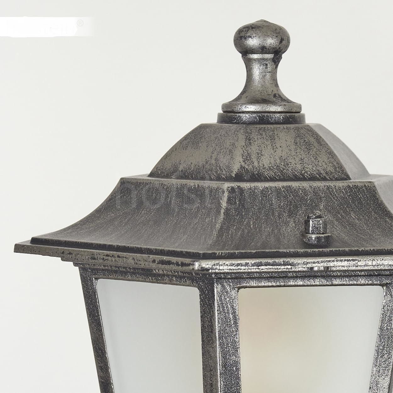 3 Light Outdoor Lamp Post Black Silver