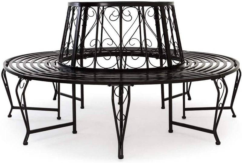 Seat XXL Tree Bench – Round Metal Garden Bench, 160 cm