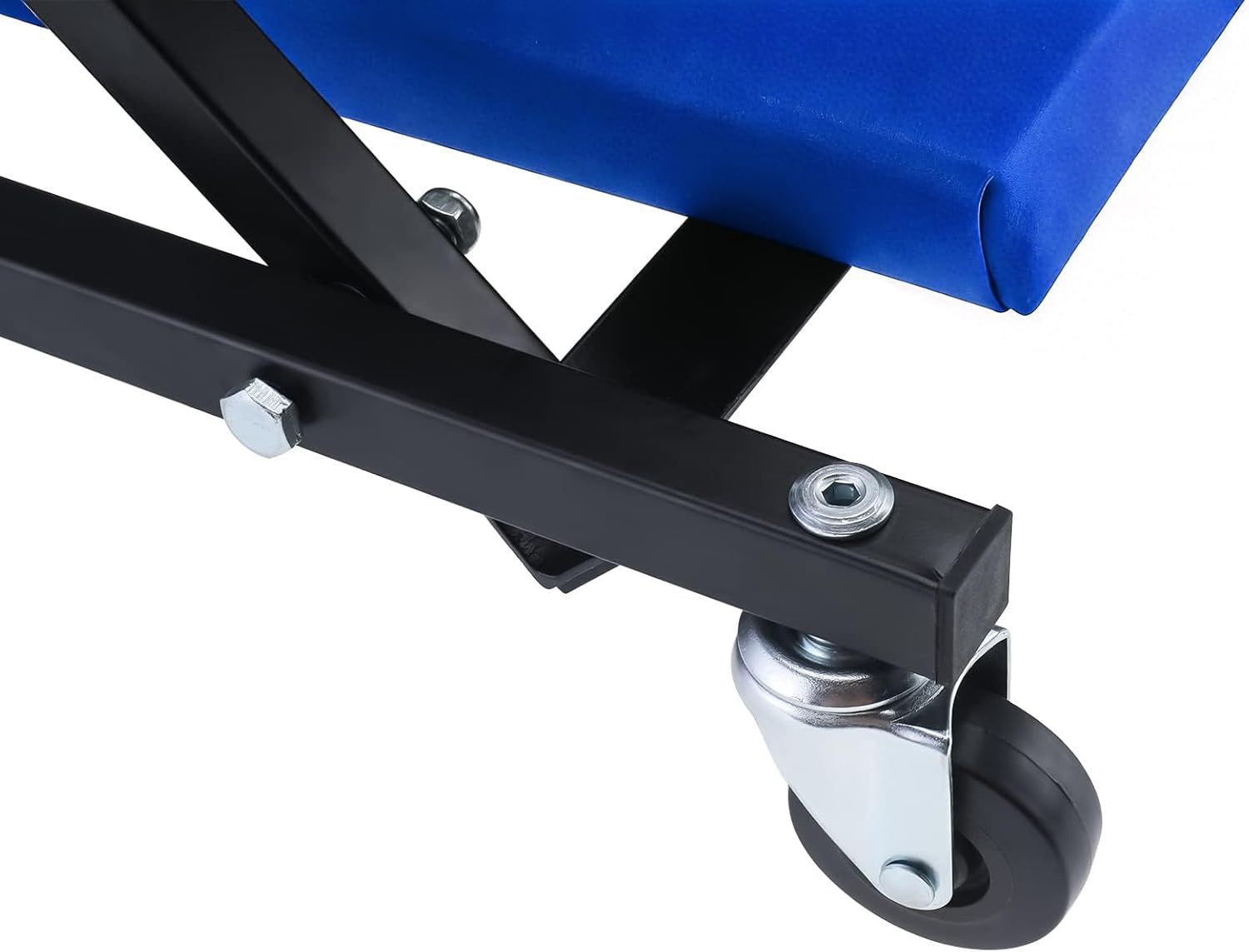 2-in-1 Folding Workshop Creeper and Rolling Stool, 150kg Capacity