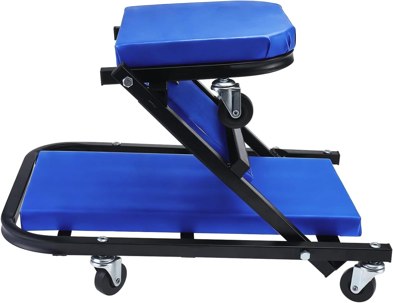 2-in-1 Folding Workshop Creeper and Rolling Stool, 150kg Capacity