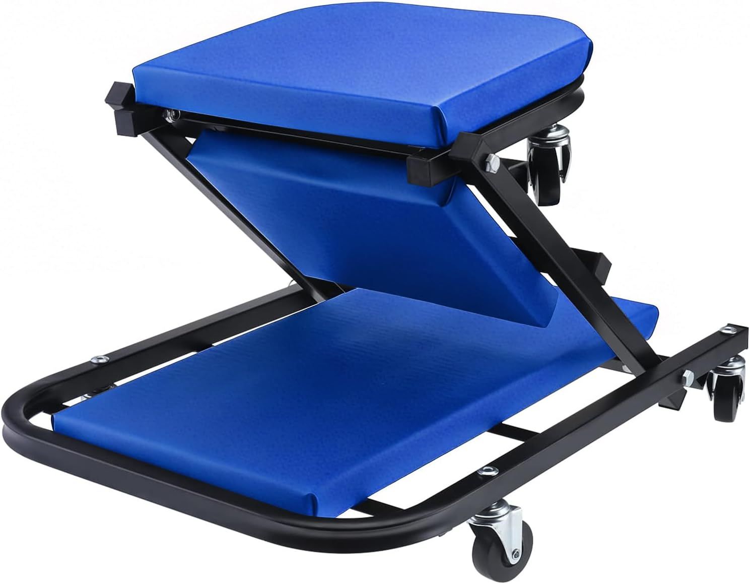 2-in-1 Folding Workshop Creeper and Rolling Stool, 150kg Capacity