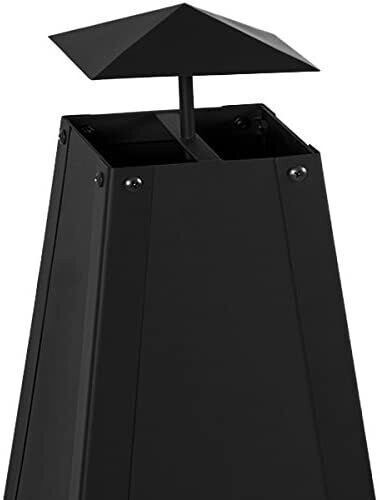 Pyramid Fire 102cm – Black Metal Outdoor Wood-Burning Fire Pit