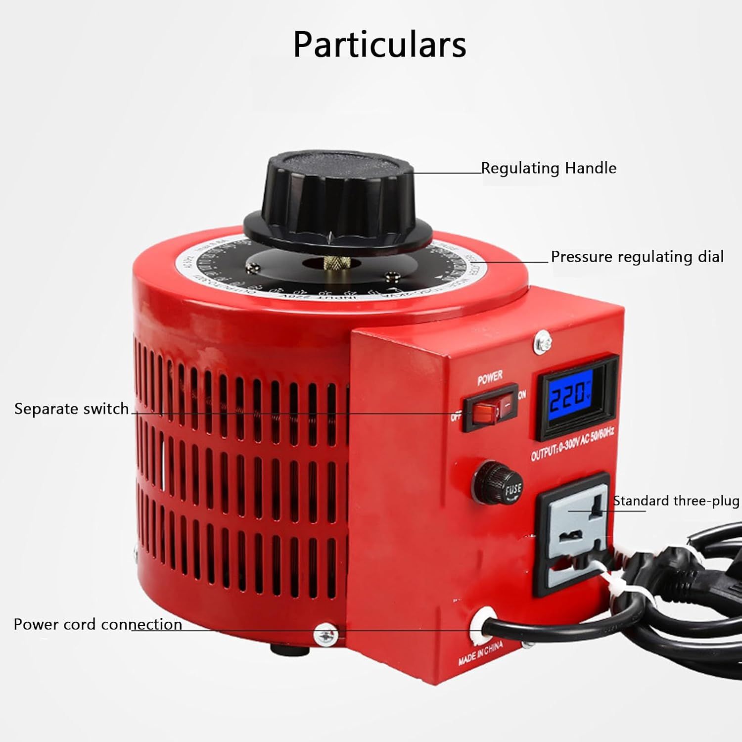 Variable AC Voltage Transformer 0–300V – Adjustable Single-Phase Voltage Regulator