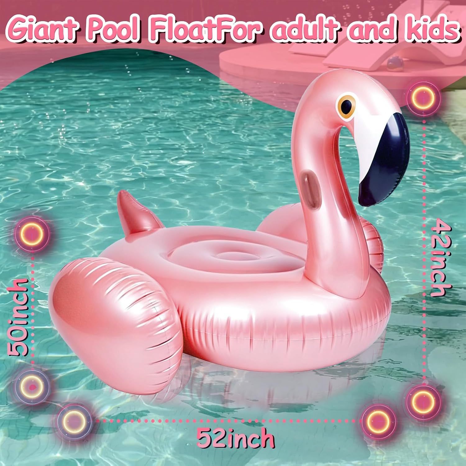 Large Inflatable Flamingo Pool Float