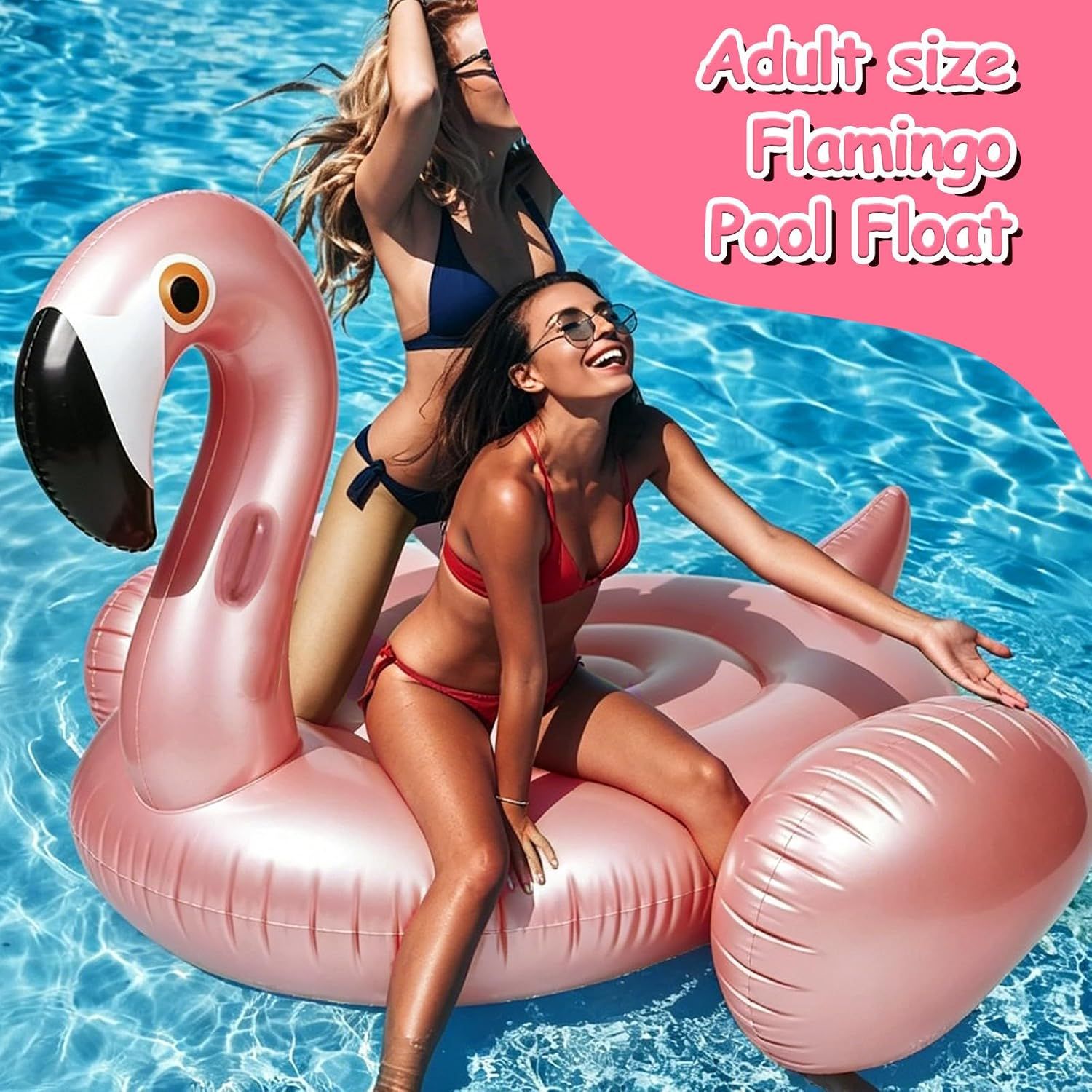 Large Inflatable Flamingo Pool Float