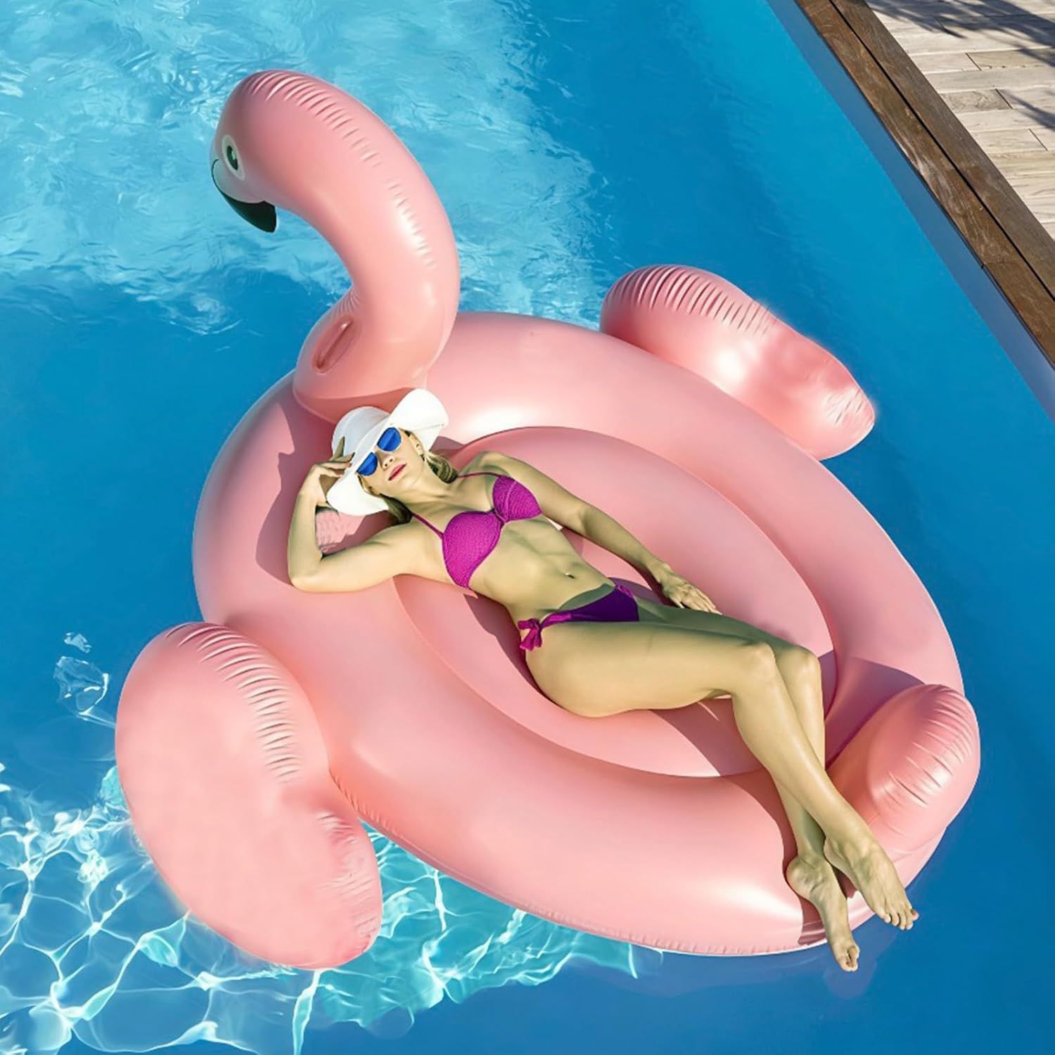 Large Inflatable Flamingo Pool Float