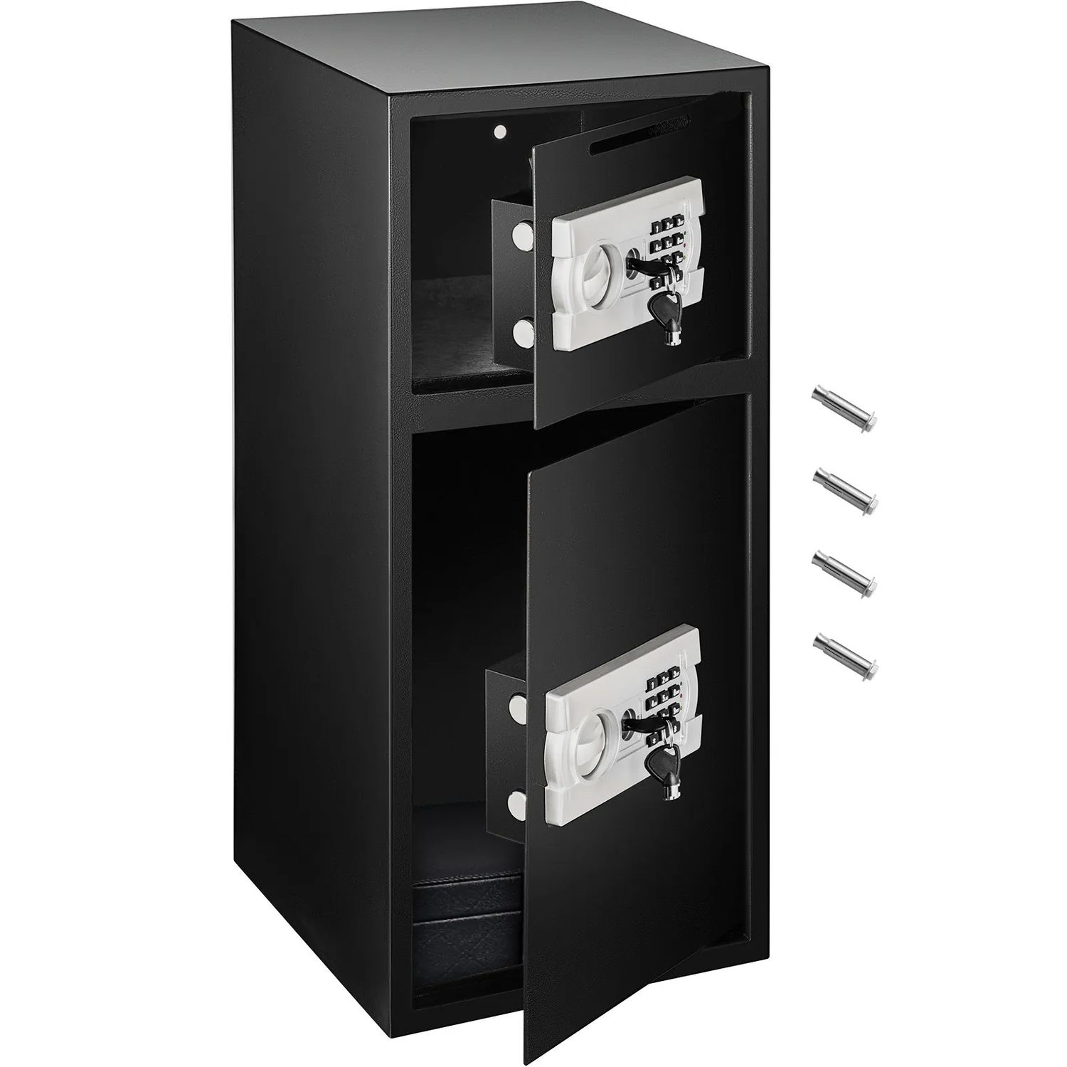 Suggestion Box, Digital Double-Door Security Safe with Deposit Slot – Heavy-Duty Steel