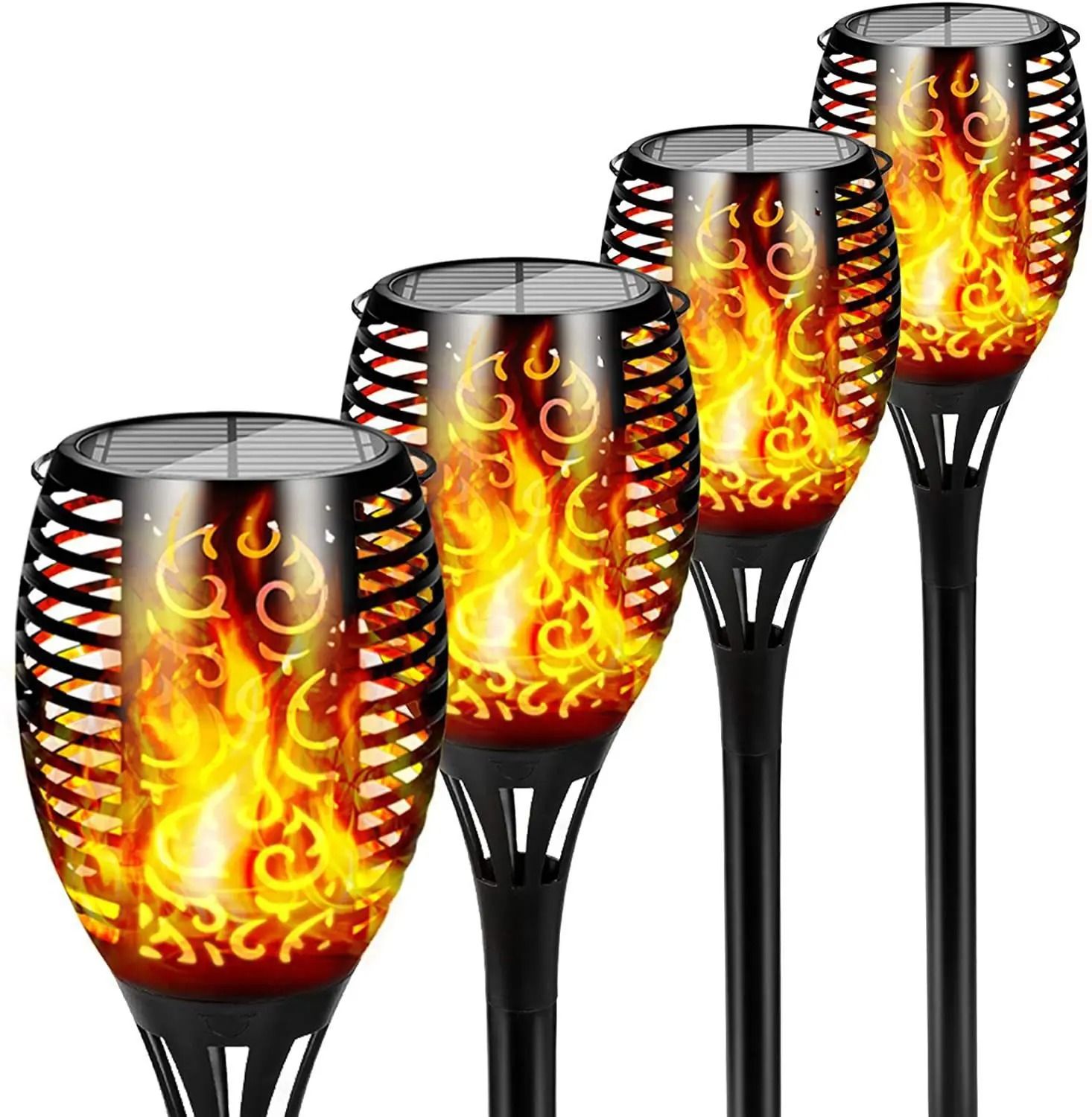 Set of Solar Flame Torch Light – Outdoor Garden LED