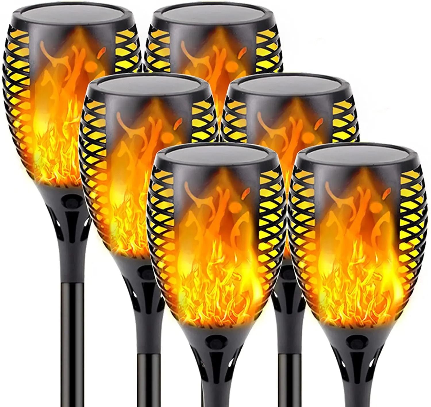 Set of Solar Flame Torch Light – Outdoor Garden LED