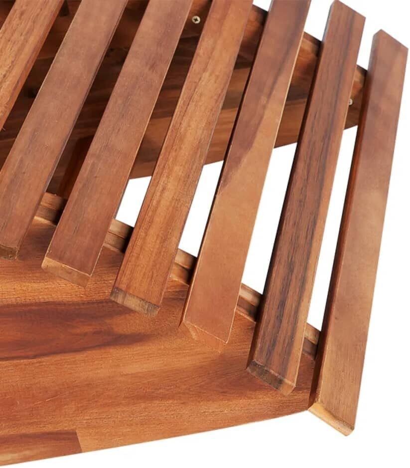 Sunlounger Acacia Wood Rocking Sun Lounger – Brown