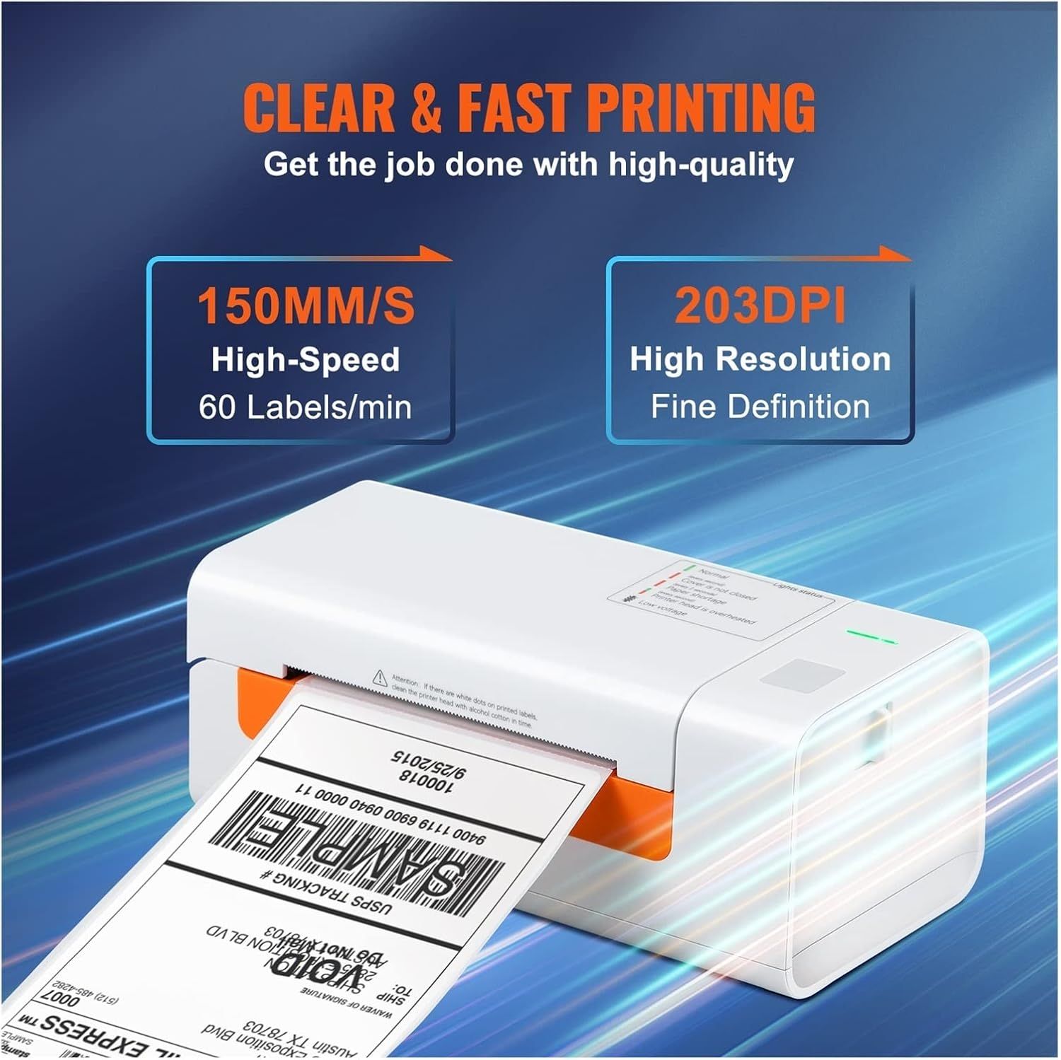 Thermal Label Maker with Automatic Label Recognition, 4x6 Thermal Label Printer