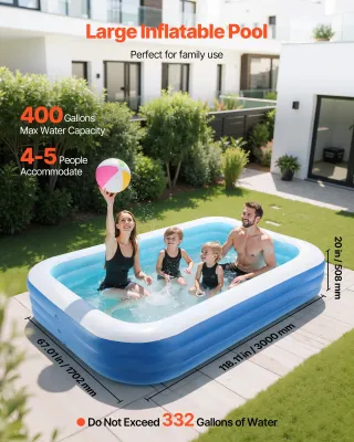 Inflatable Pool 3000x1702x508mm Family Swimming