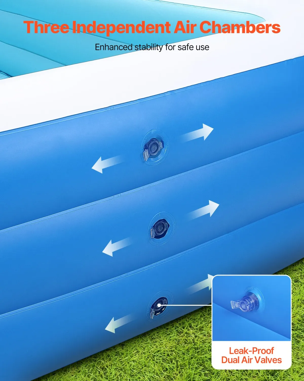 Inflatable Pool 3000x1702x508mm Family Swimming