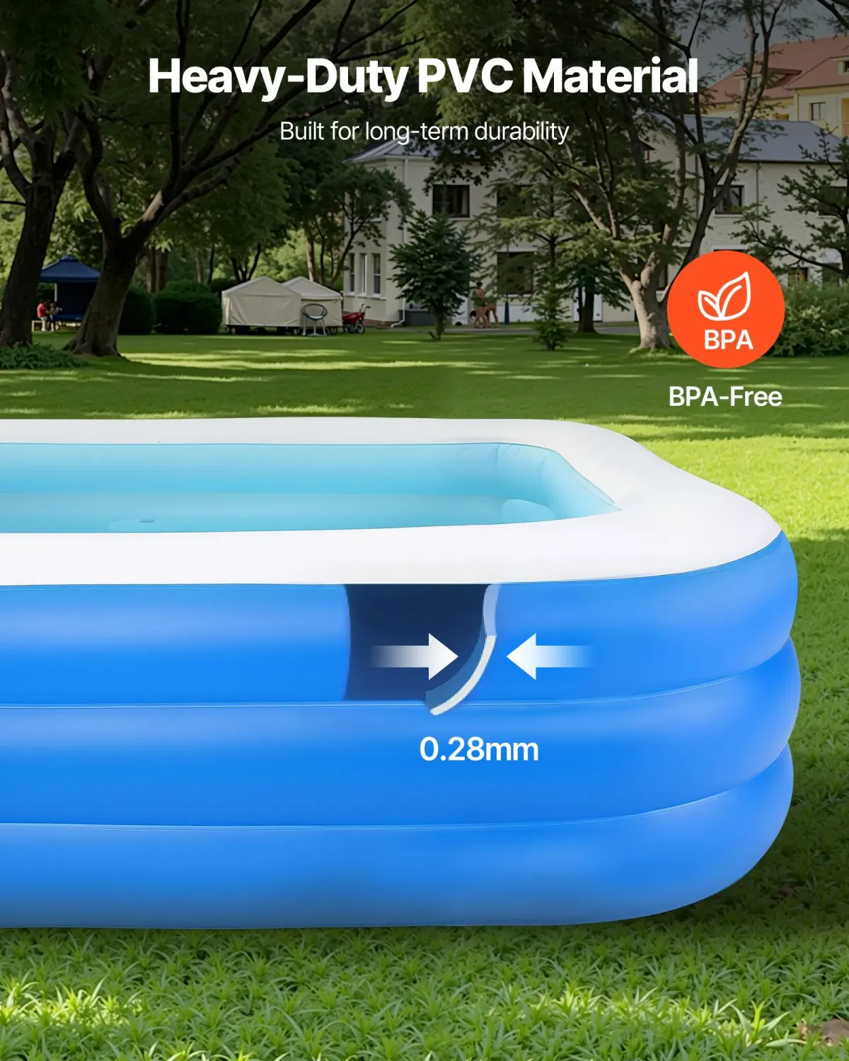 Inflatable Pool 3000x1702x508mm Family Swimming
