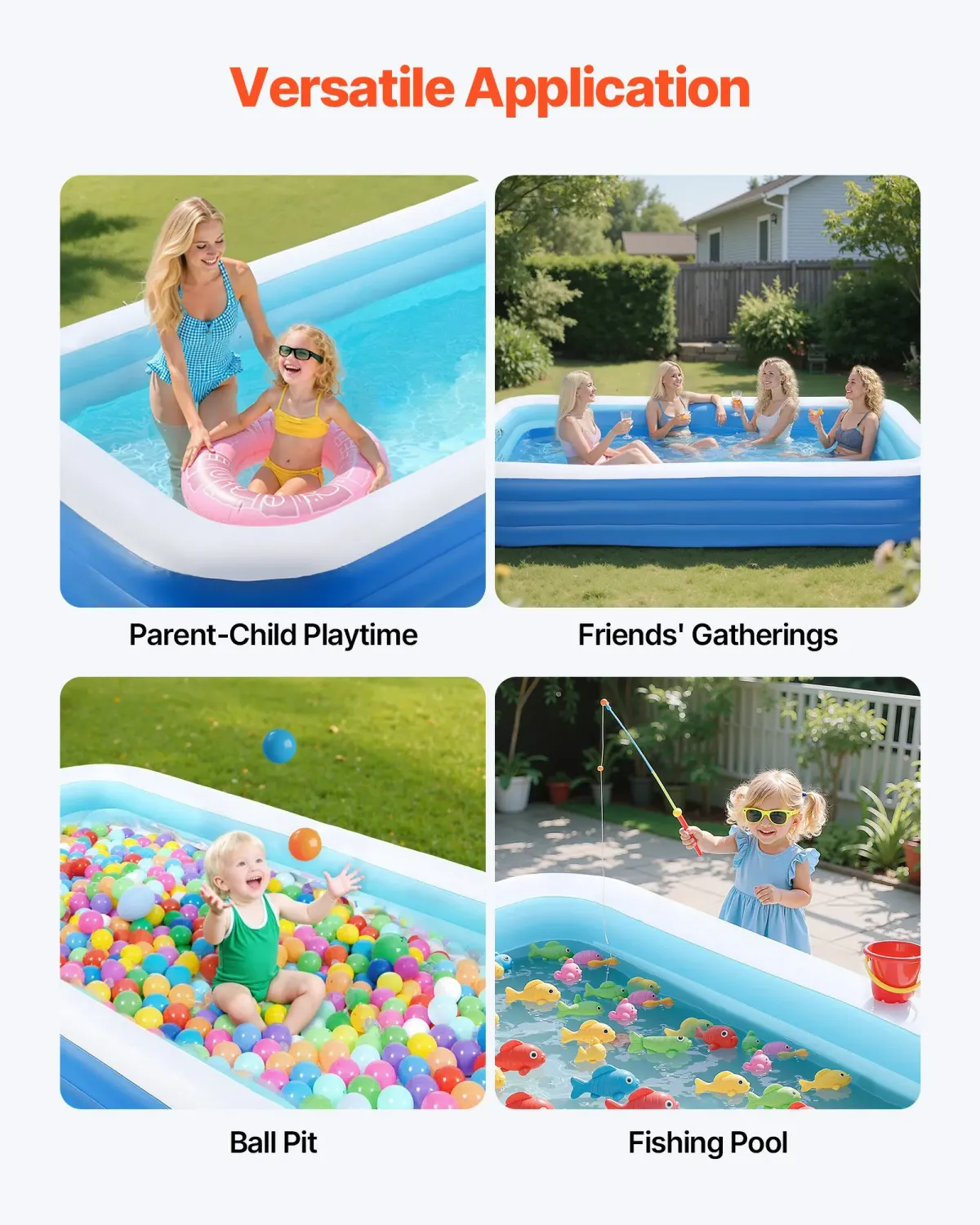 Inflatable Pool 3000x1702x508mm Family Swimming