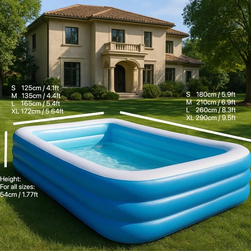 Spacious Rectangular Inflatable Swimming Pool