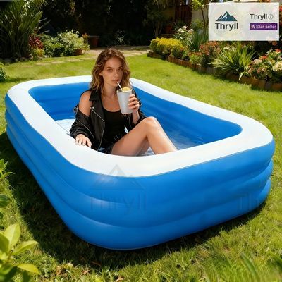 Spacious Rectangular Inflatable Swimming Pool