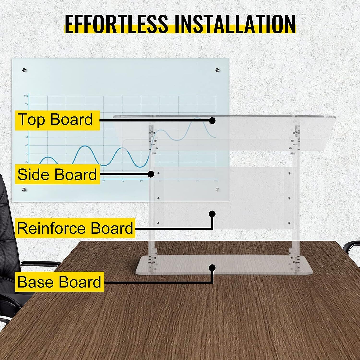 Surface Acrylic 19.5" tall plexiglass podium Podium Acrylic Table 27"x13.7