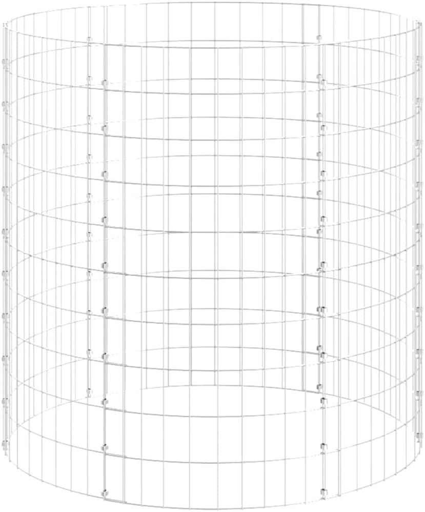 Round Gabion Column – 50 × 50 cm Galvanised Steel Garden Gabion