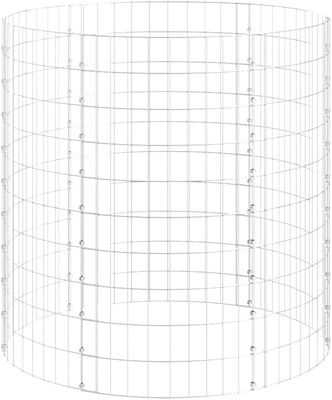 Round Gabion Column – 50 × 50 cm Galvanised Steel Garden Gabion