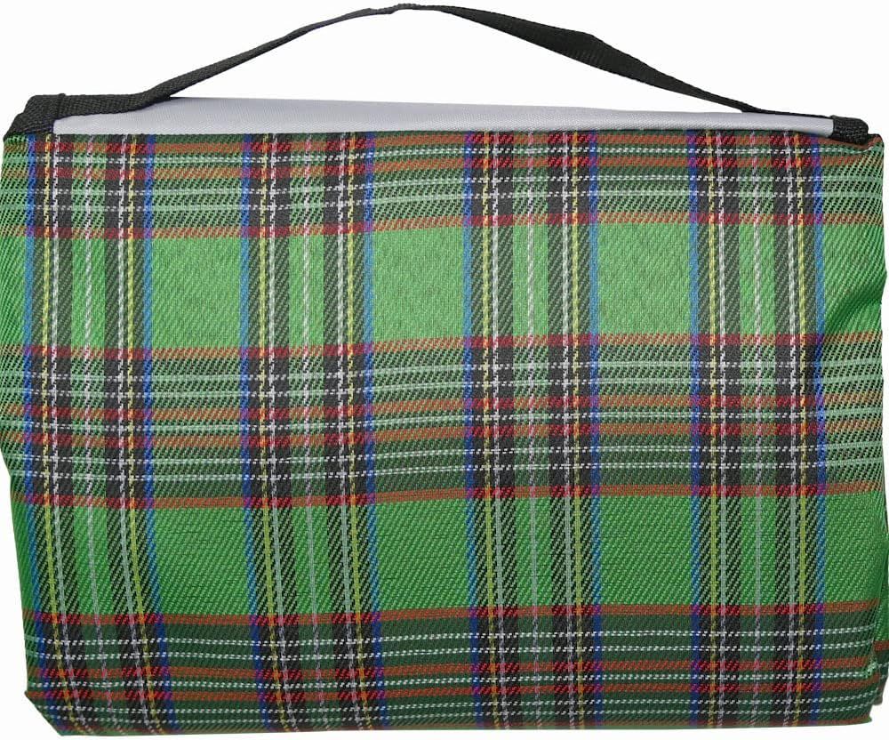 Armo Extra Large Waterproof Picnic Blanket 200 × 200cm Green Tartan