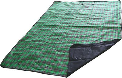 Armo Extra Large Waterproof Picnic Blanket 200 × 200cm Green Tartan