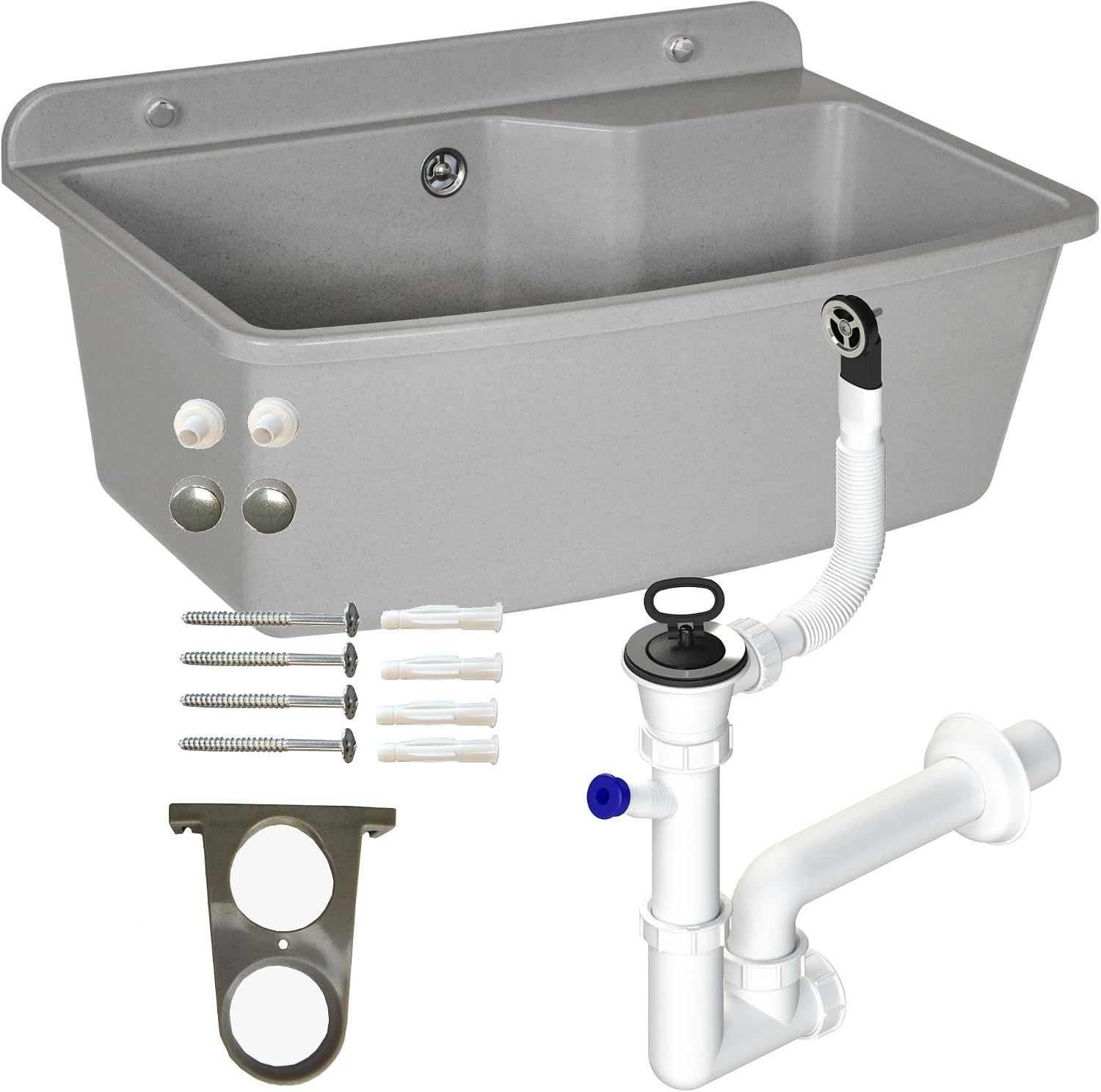 Sink 61 cm Granite Grey Utility – Durable Laundry &amp; Cleaning Tub