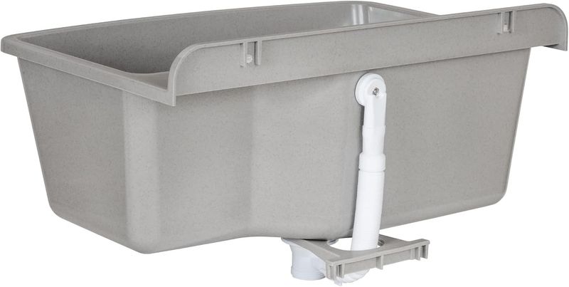 Sink 61 cm Granite Grey Utility – Durable Laundry &amp; Cleaning Tub