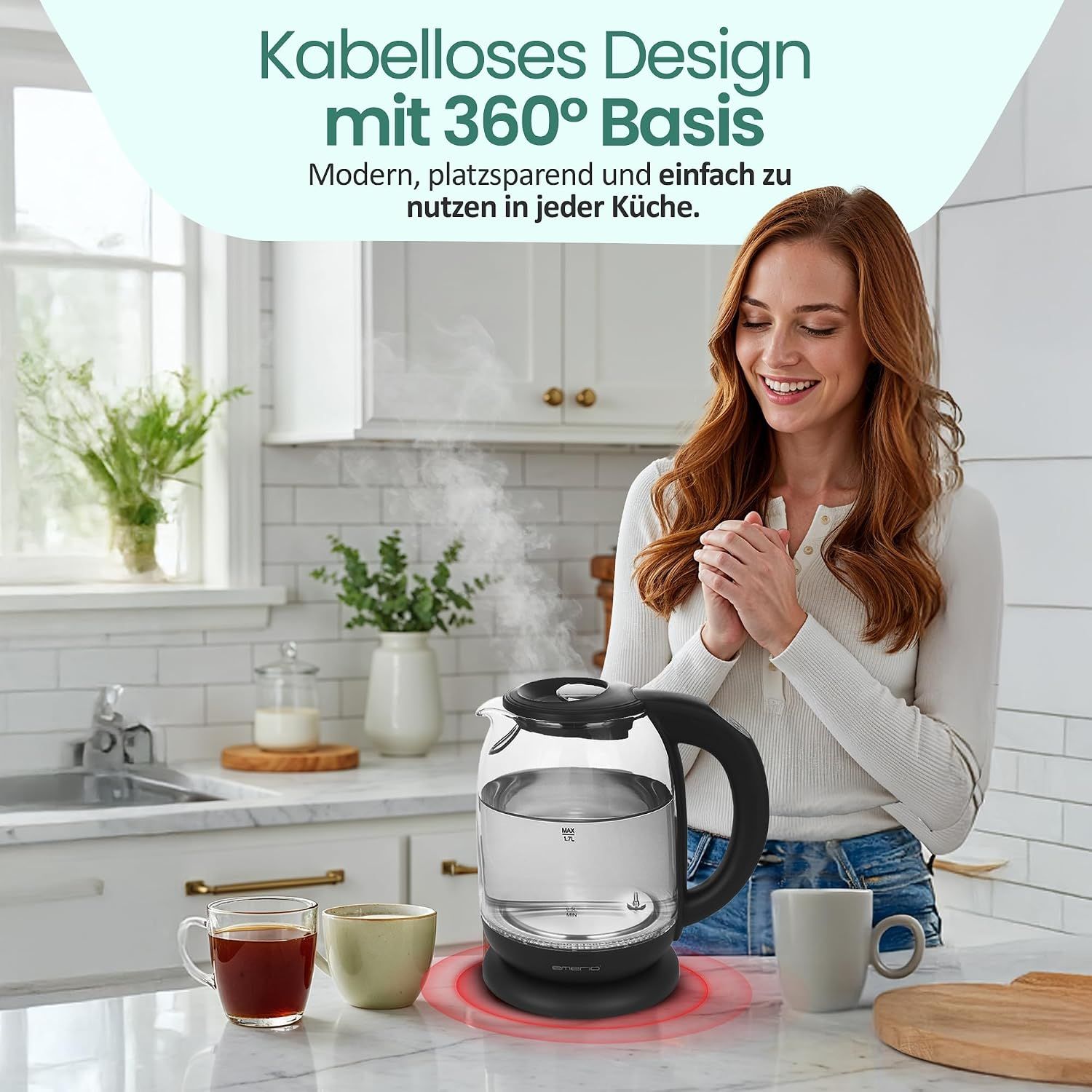 Glass Kettle for Brewing Tea and Coffee
