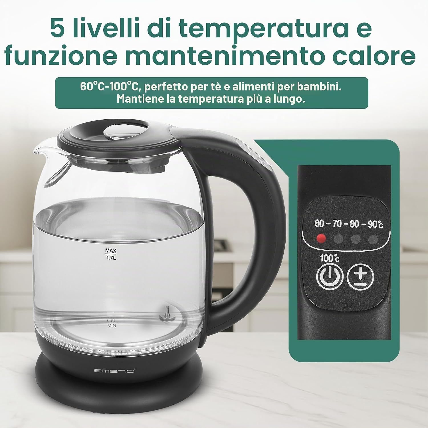 Glass Kettle for Brewing Tea and Coffee