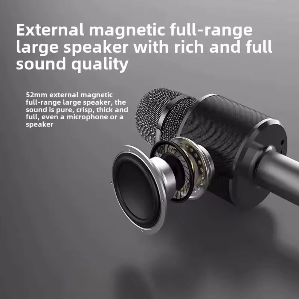 Portable Wireless Bluetooth Karaoke Microphone with Built-In Speaker &amp; Rechargeable Battery