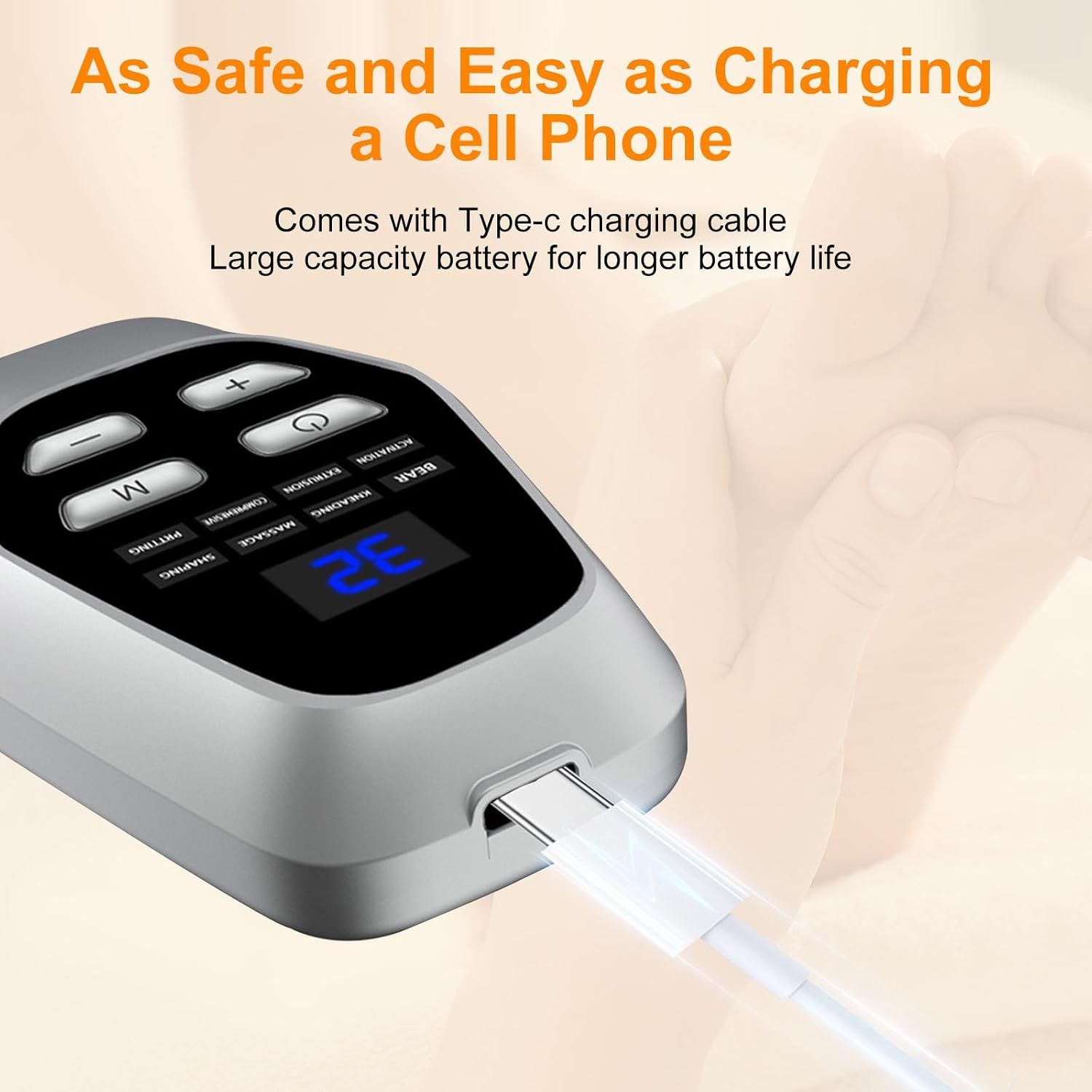 EMS Foot Massager Rechargeable LCD Display