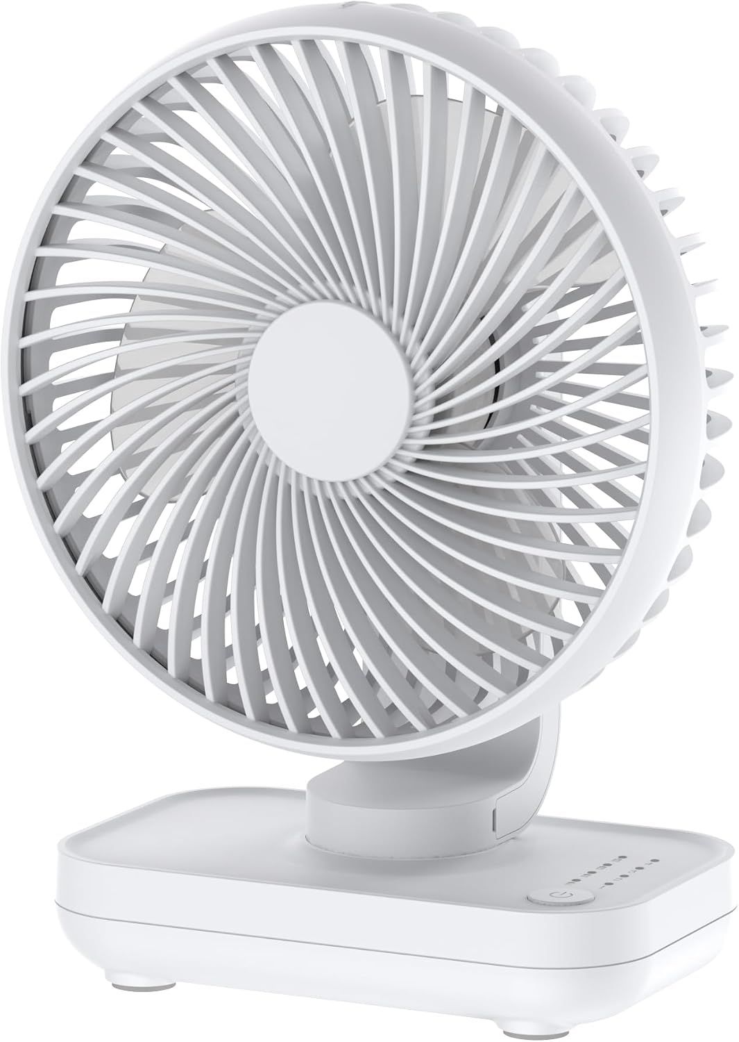 Portable Rechargeable Desk Fan in White
