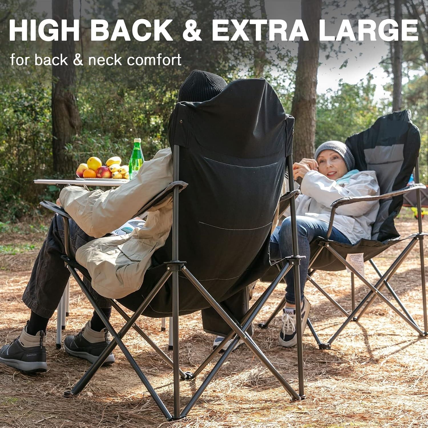 Luxury Folding Camping Chair 160kg High Backrest