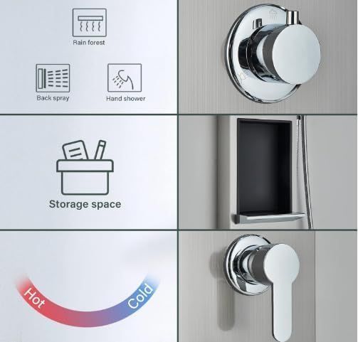 Shower Panel System – Rainfall, Handheld &amp; Massage Jets
