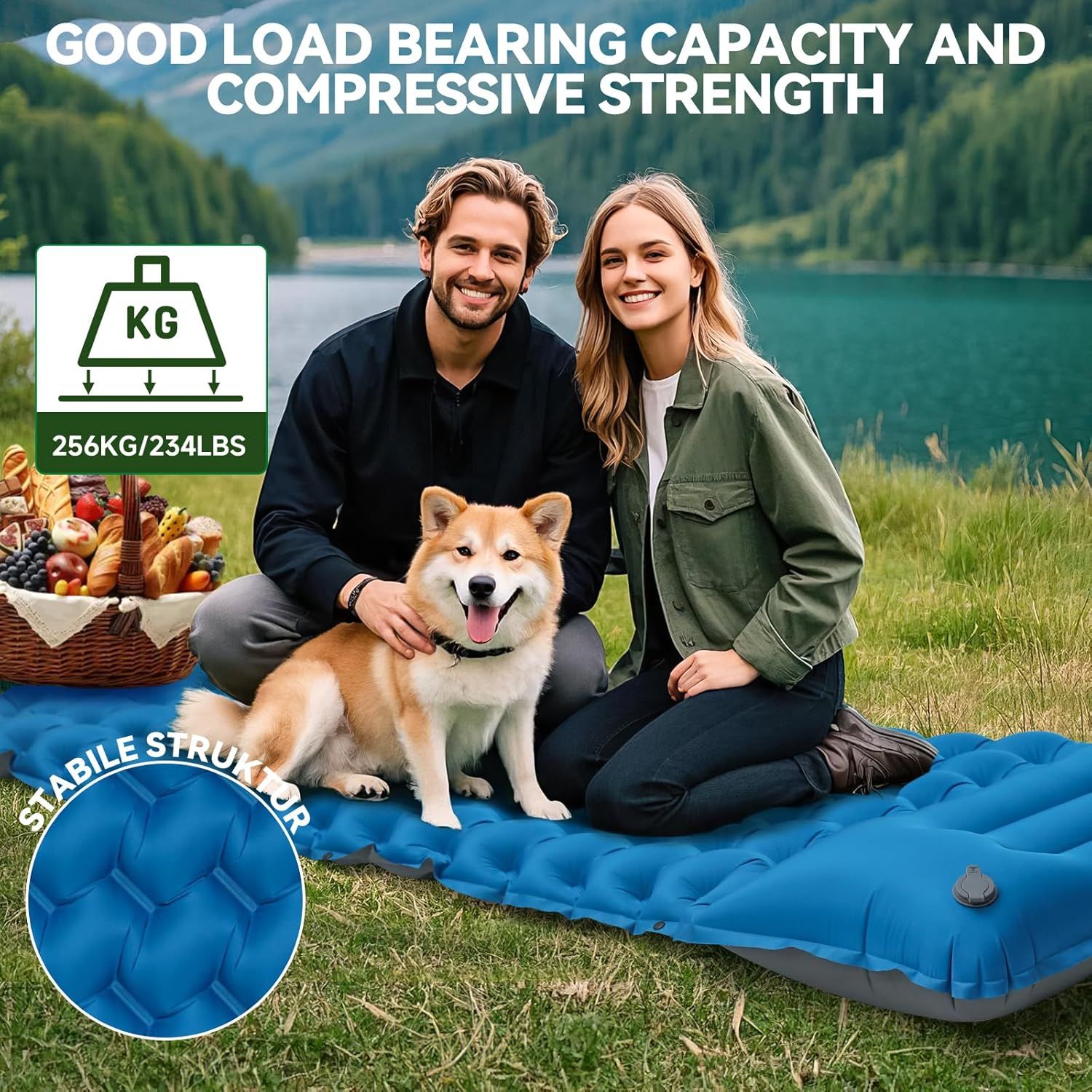 Ultralight Inflatable Camping Sleeping Pad 200x68cm