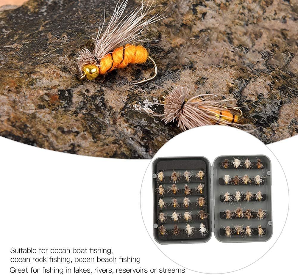 40 Piece Fly Fishing Flies Set with Fly Box