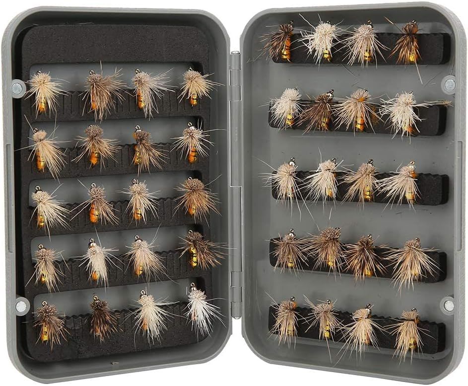 40 Piece Fly Fishing Flies Set with Fly Box