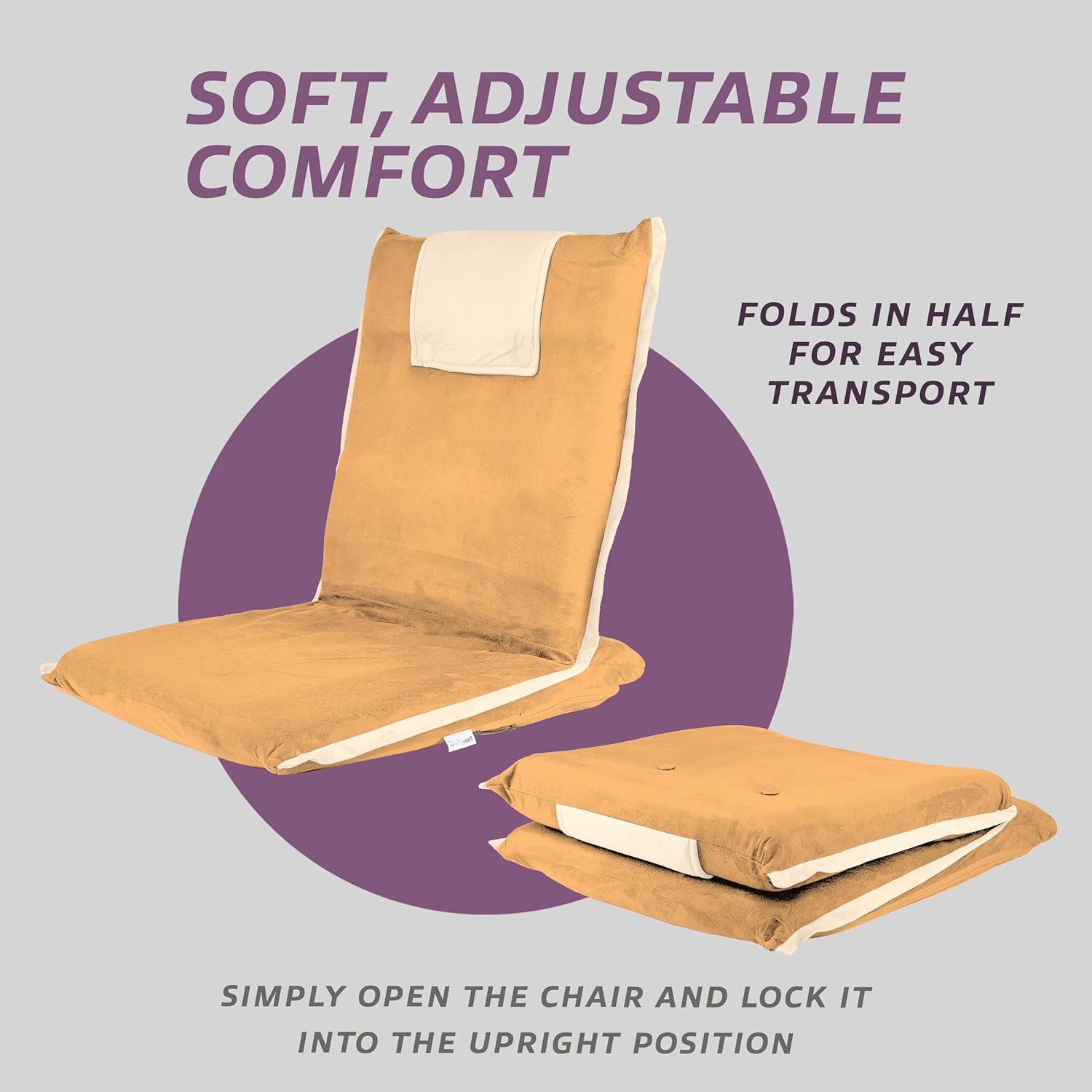 Adjustable Folding Floor Chair with Back Support