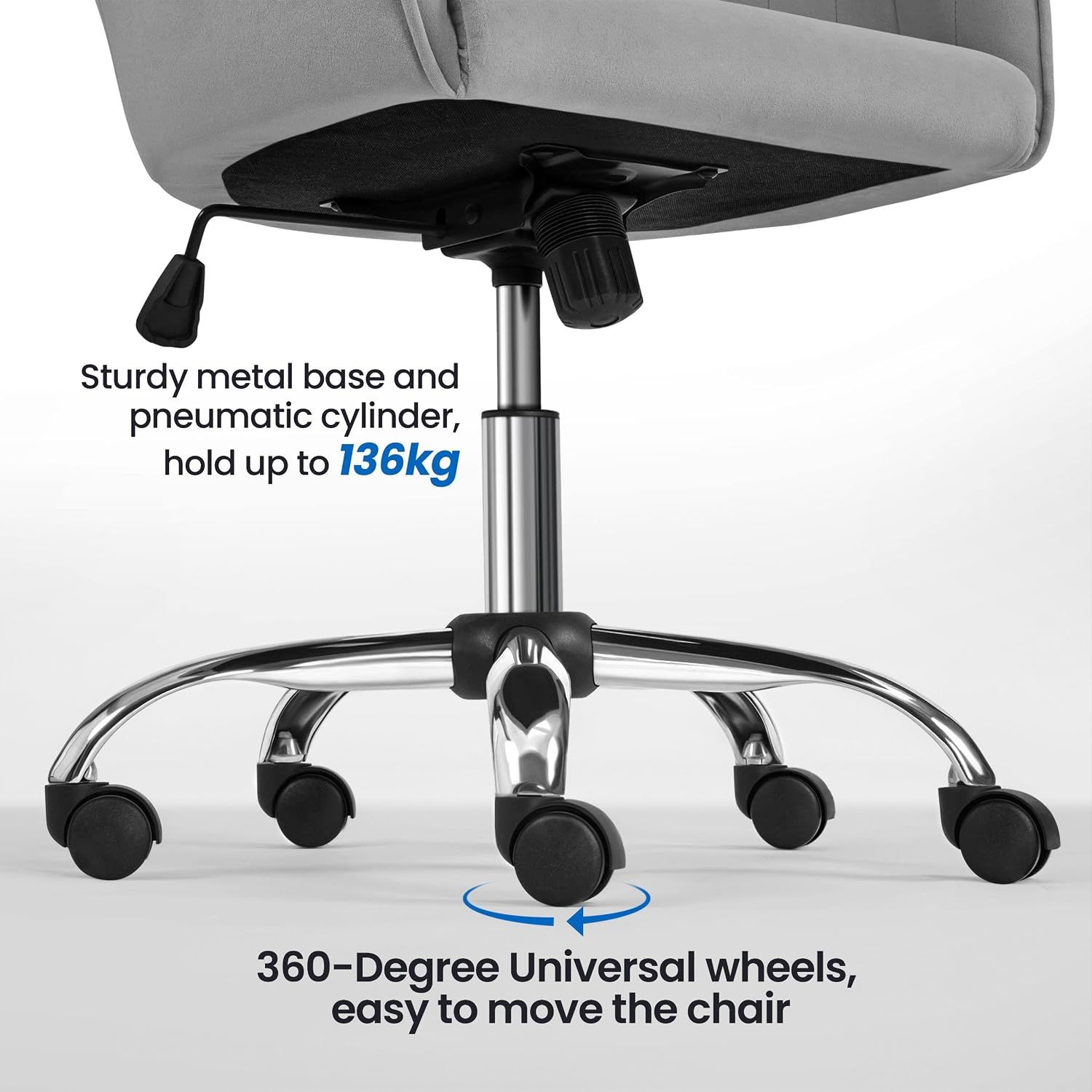Ergonomic Swivel Office Chair – 360° Rotation, Rocking Function &amp; Padded Seat