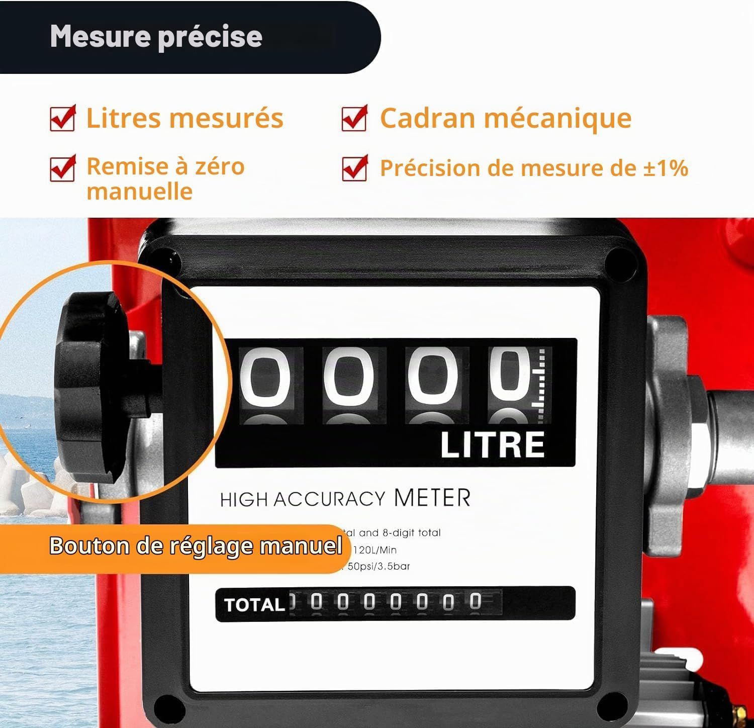 Self-priming 550W Diesel Transfer Pump with Digital Flow Meter – 230V