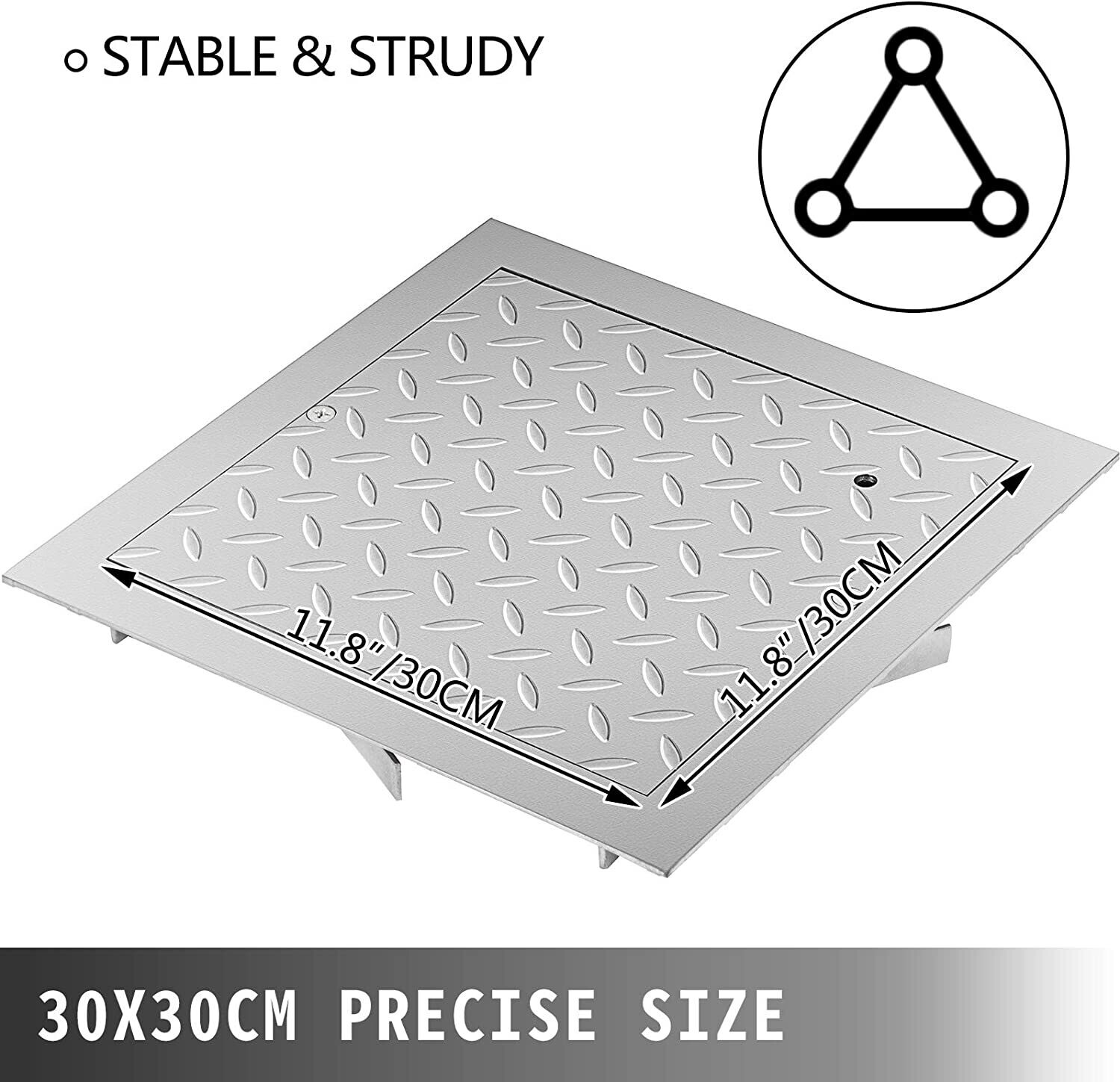 Manhole Cover 30x30cm Steel Drain Cover
