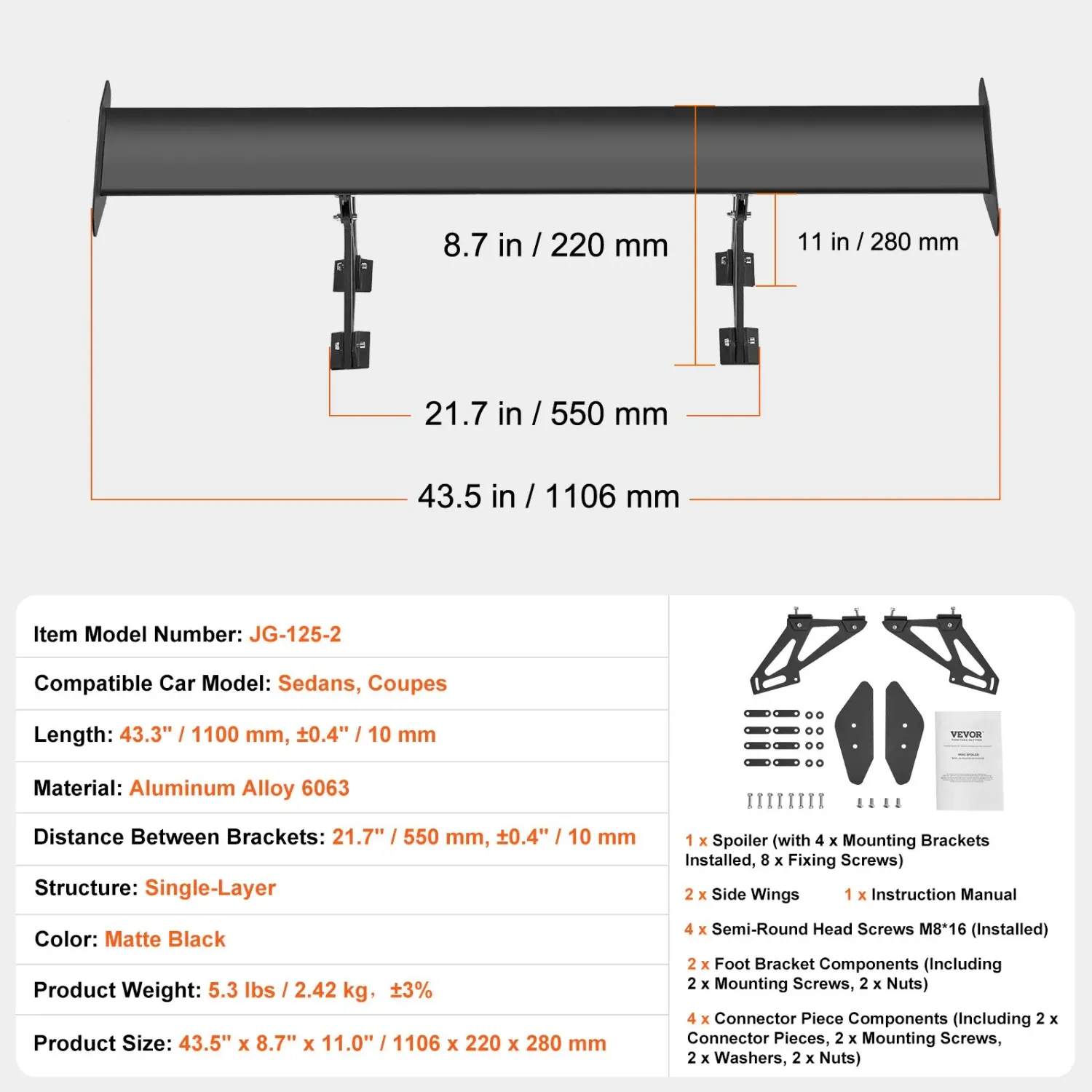 Wing Spoiler 3 kg