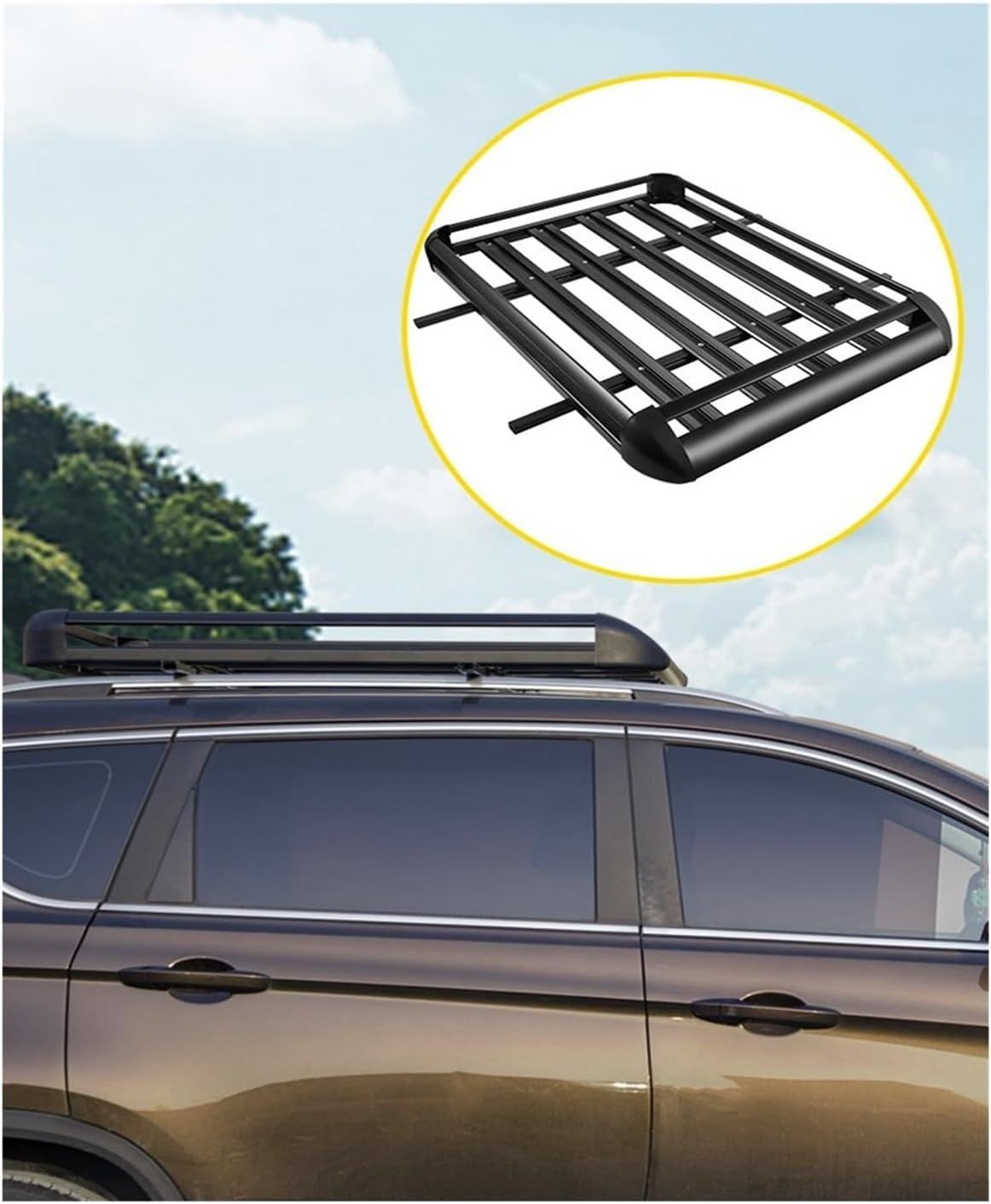 Universal Car Roof Rack 100KG Load Capacity Luggage Cargo Cross Bars