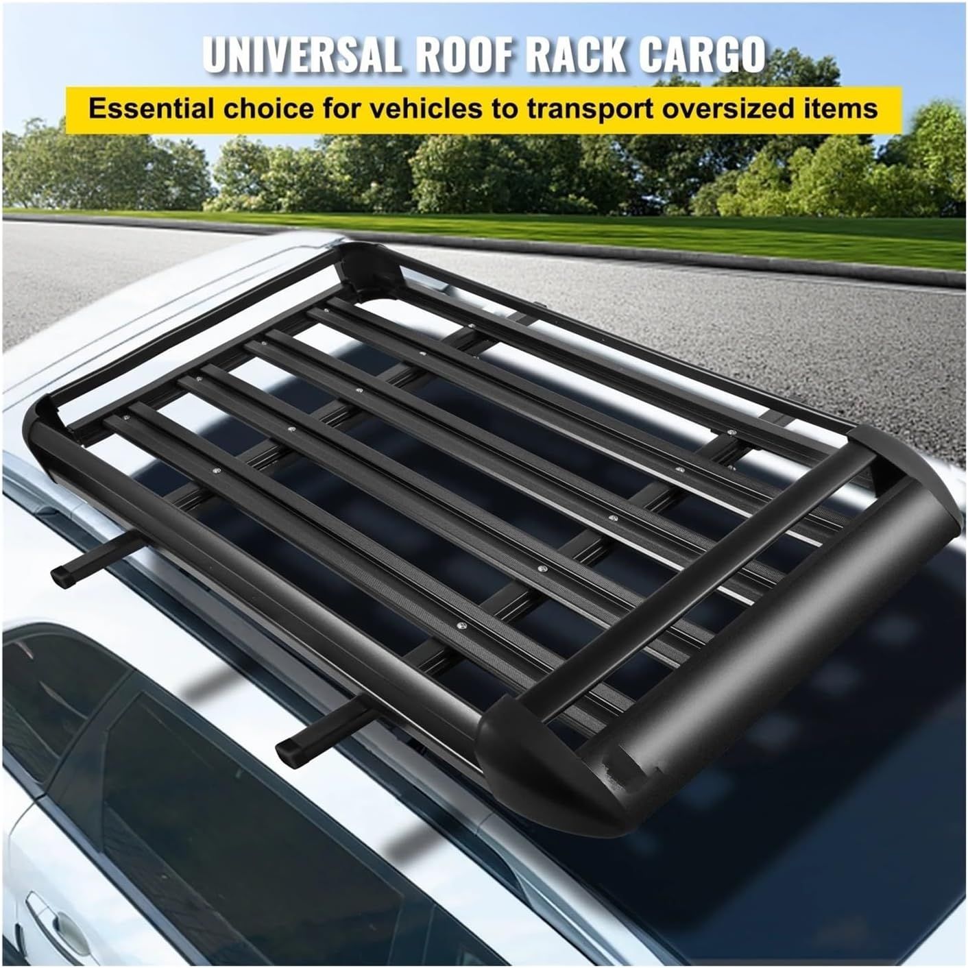 Universal Car Roof Rack 100KG Load Capacity Luggage Cargo Cross Bars