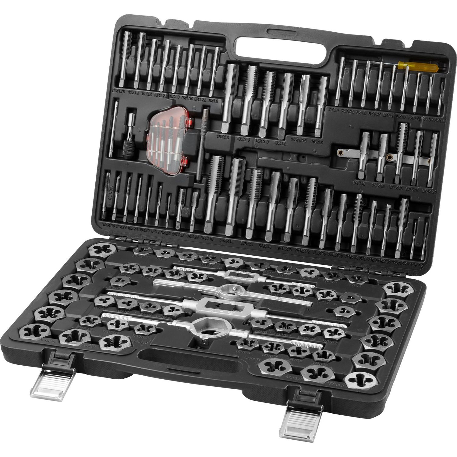 116-40 Pieces Tap and Die Set | Complete Tool Kit for Precision Threading, Size: 116 Pieces (M3-M20)