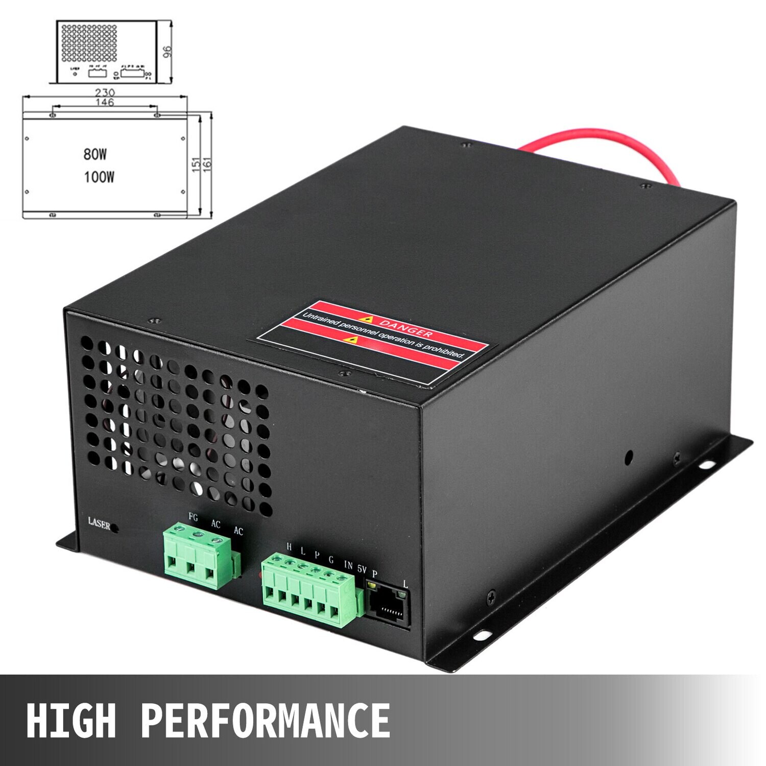 80W CO2 Laser Power Supply for Engraving Machines